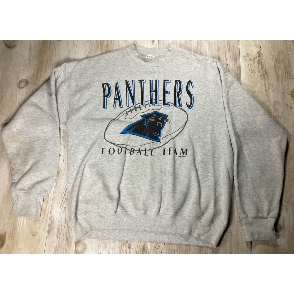 Vintage 1995 Carolina Panthers Sweatshirt Fruit of the Loom Grey XL NFL USA Made